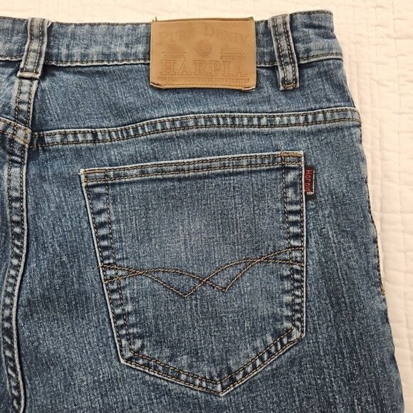 Harpia Jeana Men's 36 x 32 Medium Wash Straight Leg Classic Stretch Fit EUC - Picture 12 of 16